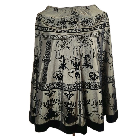 Vtg 90's Y2K Dressbarn Velvet Burnout Maxi Skirt Sz Small Green Whimsigoth Fairy - Picture 1 of 11